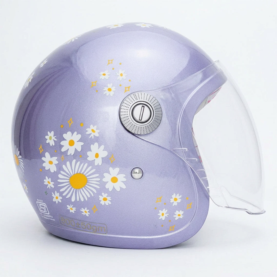 floral motorcycle helmet Buy Tvarra Daisy Lilac: Stylish Scooty Helmet for Ladies