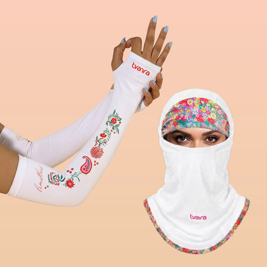 White Scavva + White Limitless Arm Sleeves Combo