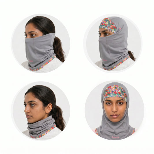 Scavva - Balaclava for Women - Beige Grey