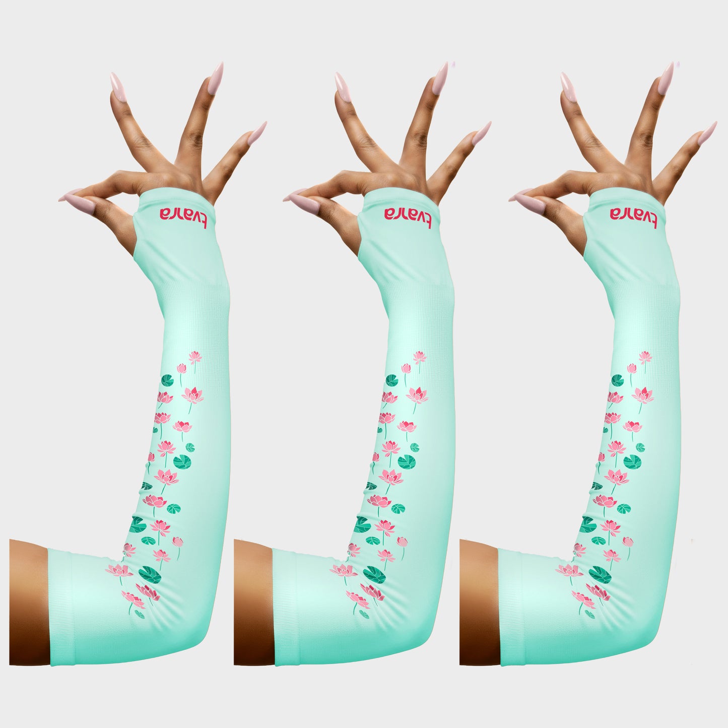 Padmaa Arm Sleeves for Women - Mint Green