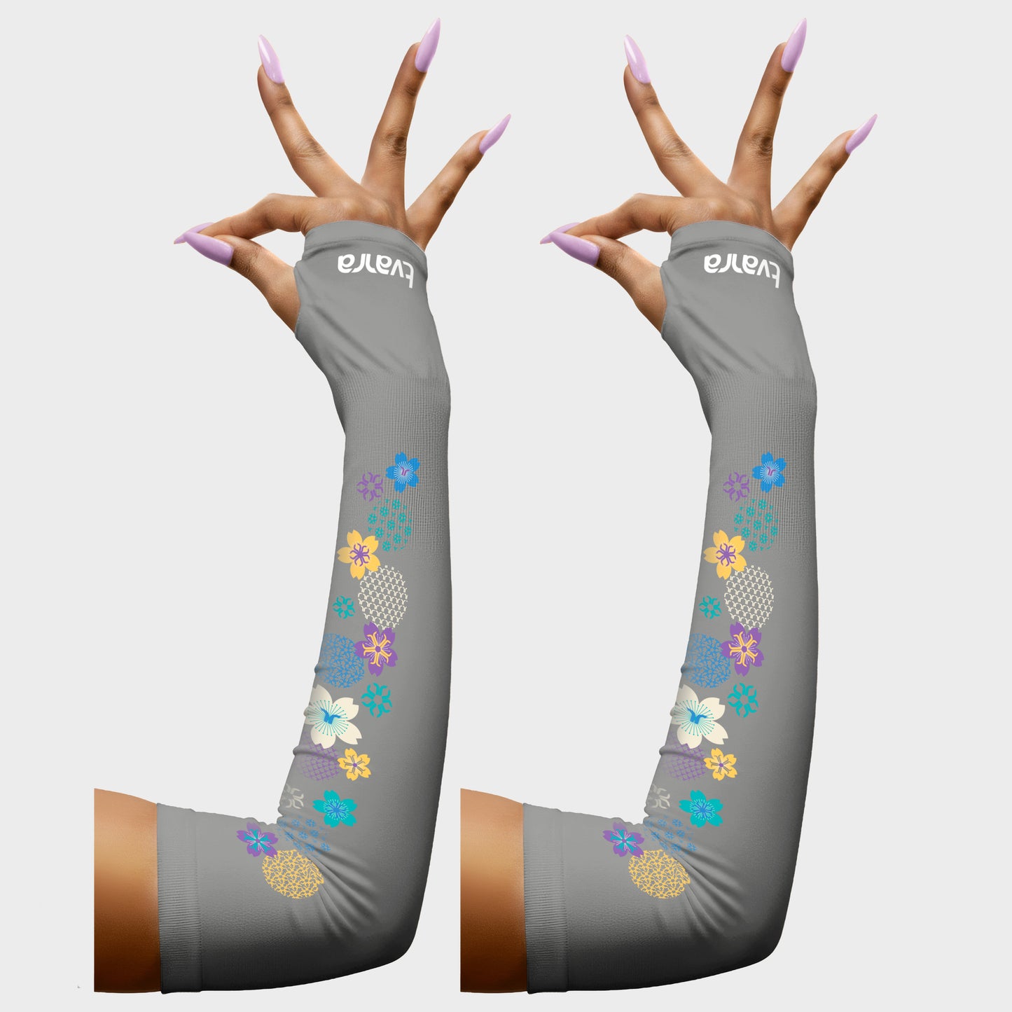 UV Sun Protection Uditaa Arm Sleeves Grey for Women