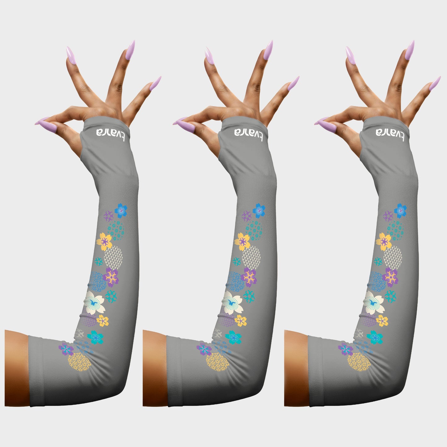 UV Sun Protection Uditaa Arm Sleeves Grey for Women