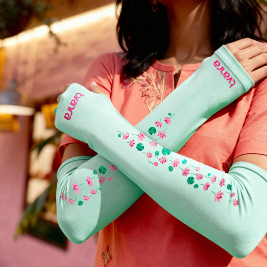 Pack of 2 Sleeves: White Lotus - Black & Padmaa - Mint Green