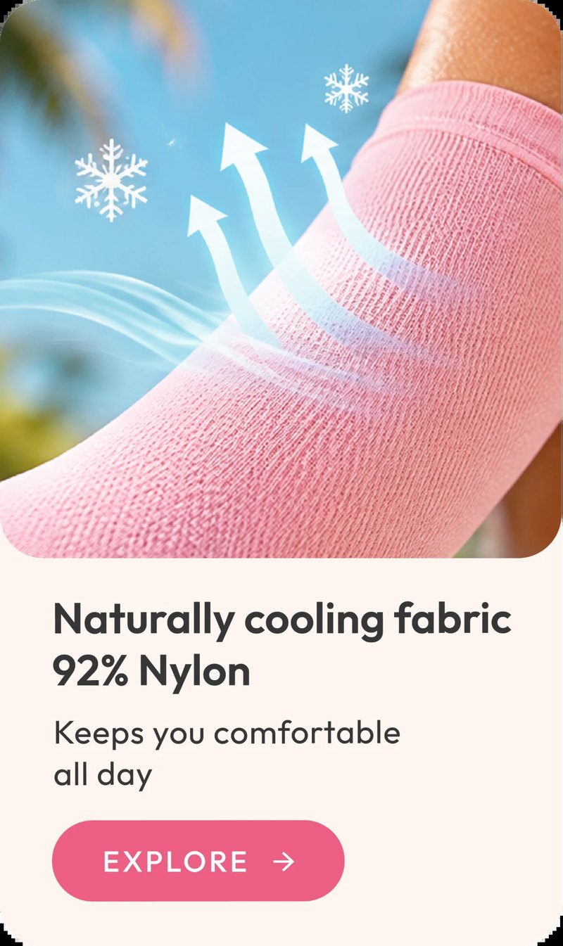 Naturally cooling fabric, 92% nylon