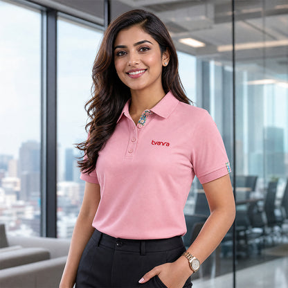 Tvarra Polo Tshirt – Light Pink (Women Fit)