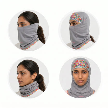 Scavva - Balaclava for Women - Beige Grey