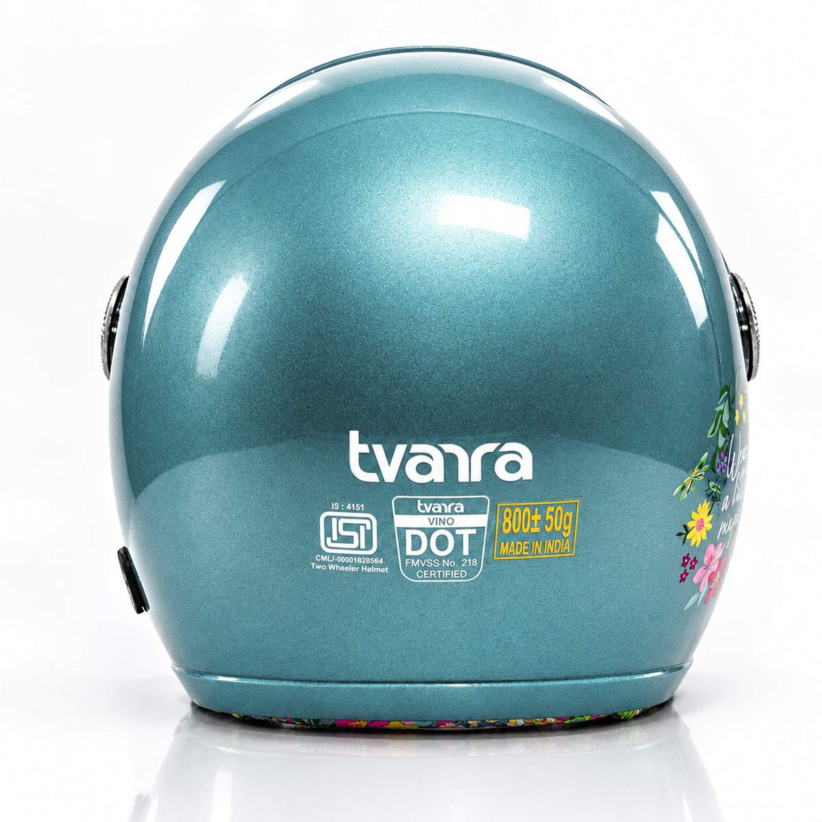Tiara Aqua Teal Open Face Helmet
