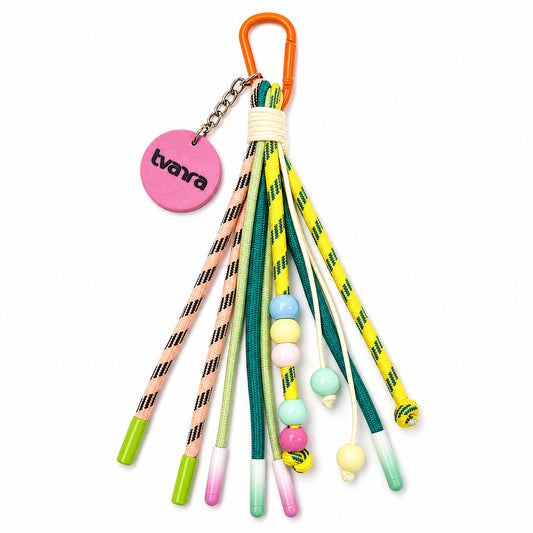 Tvarra Tropical Sherbet Beaded Rope Bag Charm