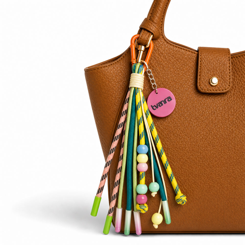 Tvarra Tropical Sherbet Beaded Rope Bag Charm