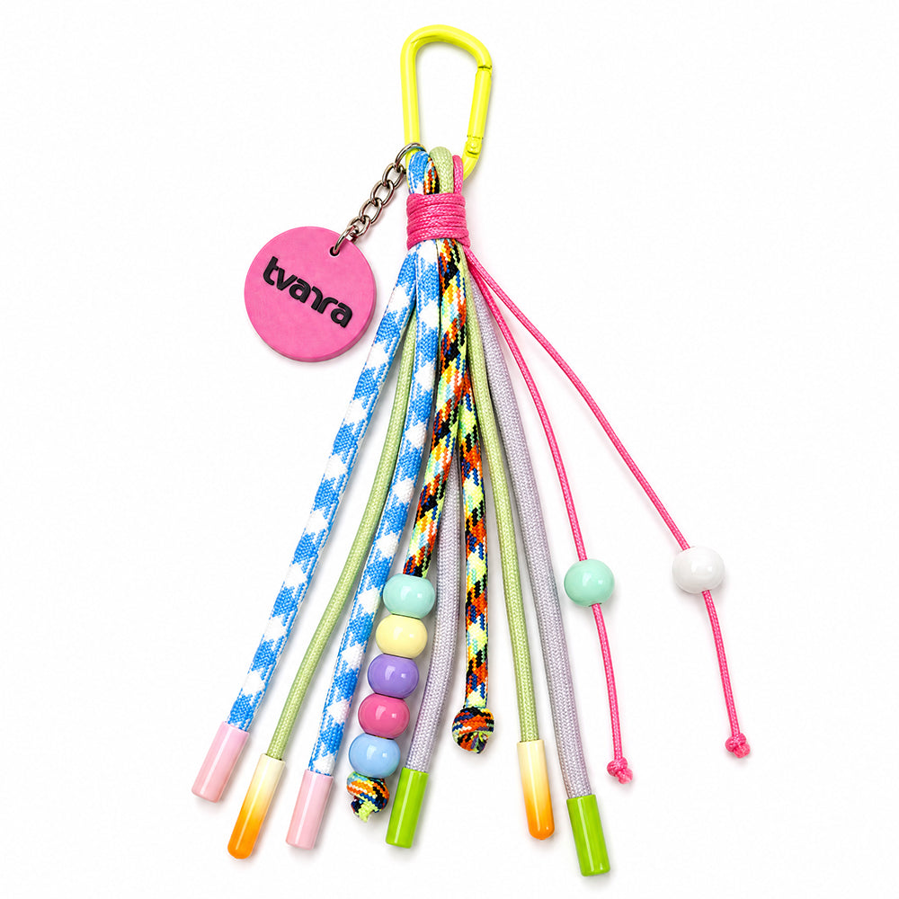 Tvarra Daydream Disco Beaded Rope Bag Charm