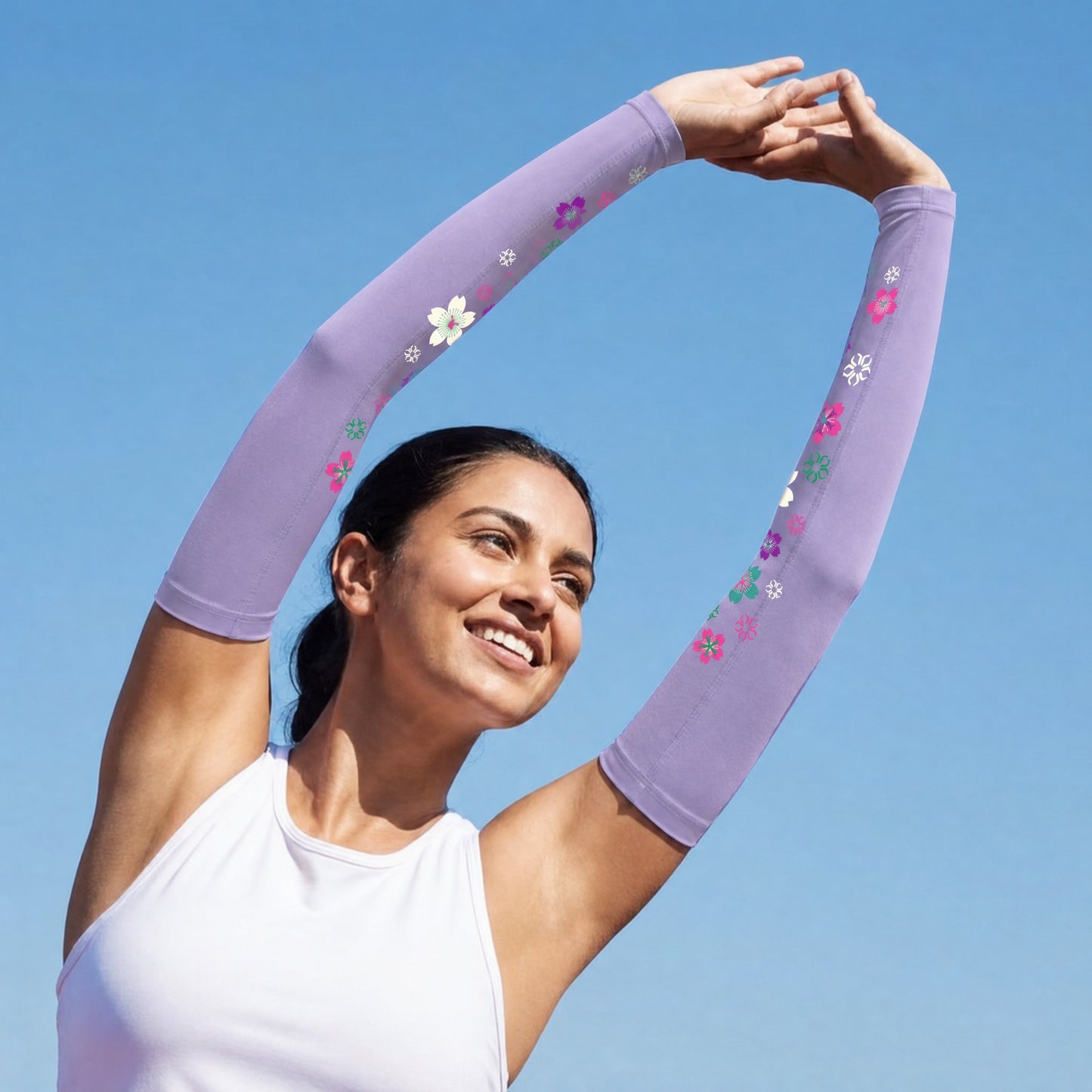 Tvarra UV Protection Arm Sleeves for Women | Windfall - Purple