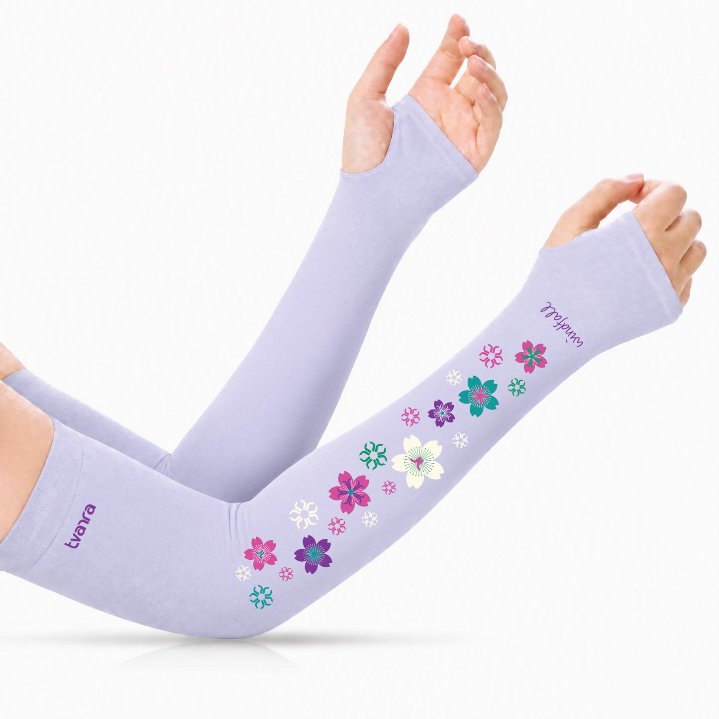 Tvarra UV Protection Arm Sleeves for Women | Windfall - Purple
