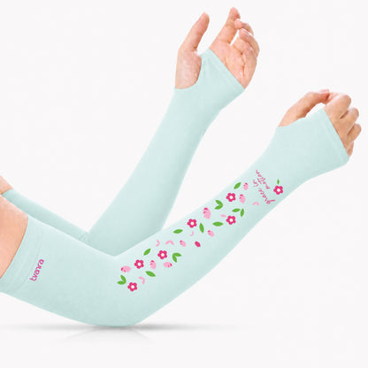 Tvarra Sun Protection Arm Sleeves for Women | Grace In Motion - Turquoise