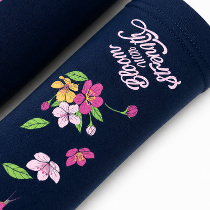 Tvarra UV Protection Arm Sleeves for Women | Bloom With Strength - Navy Blue