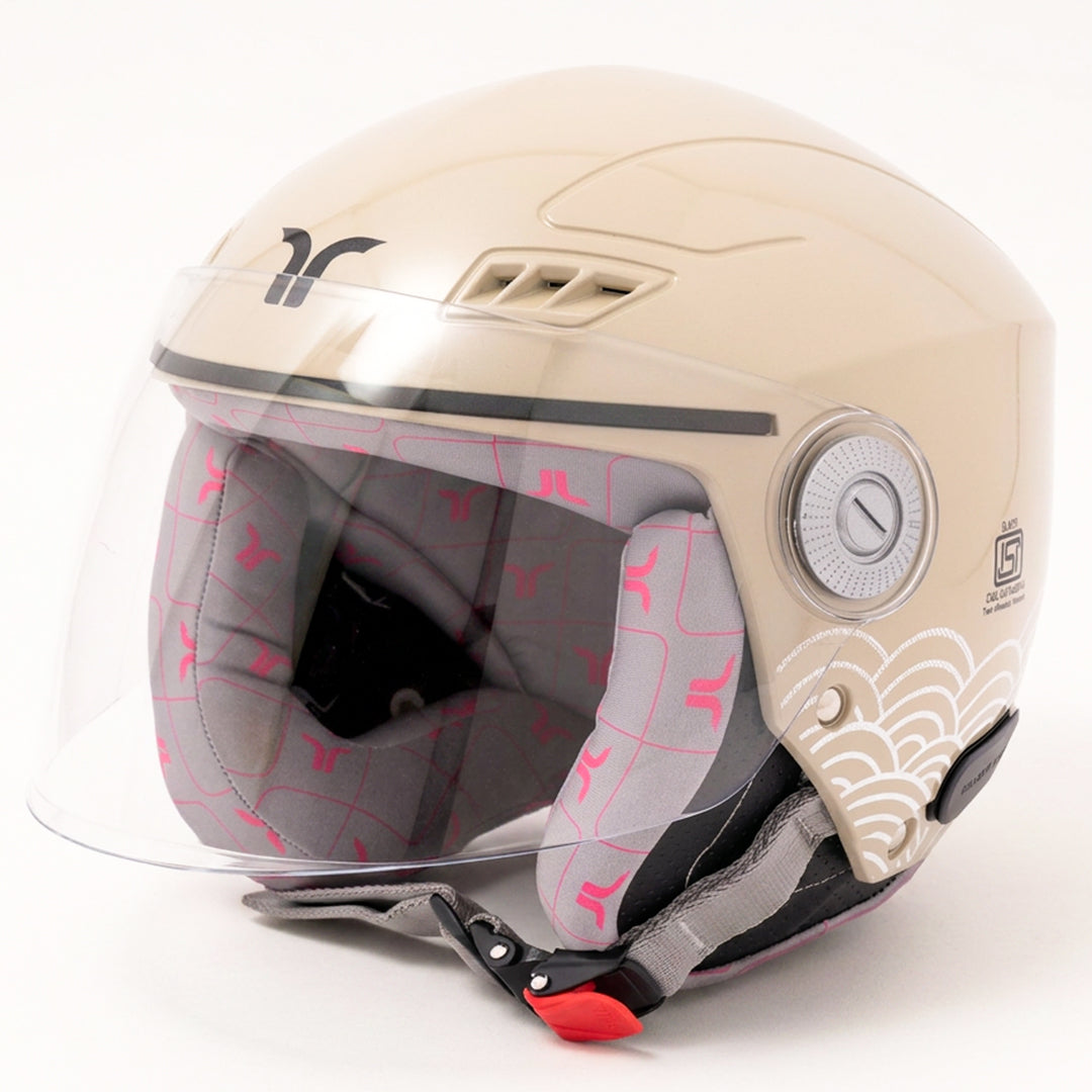 beige motorcycle helmet Tvarra Lilt Sandy Beige