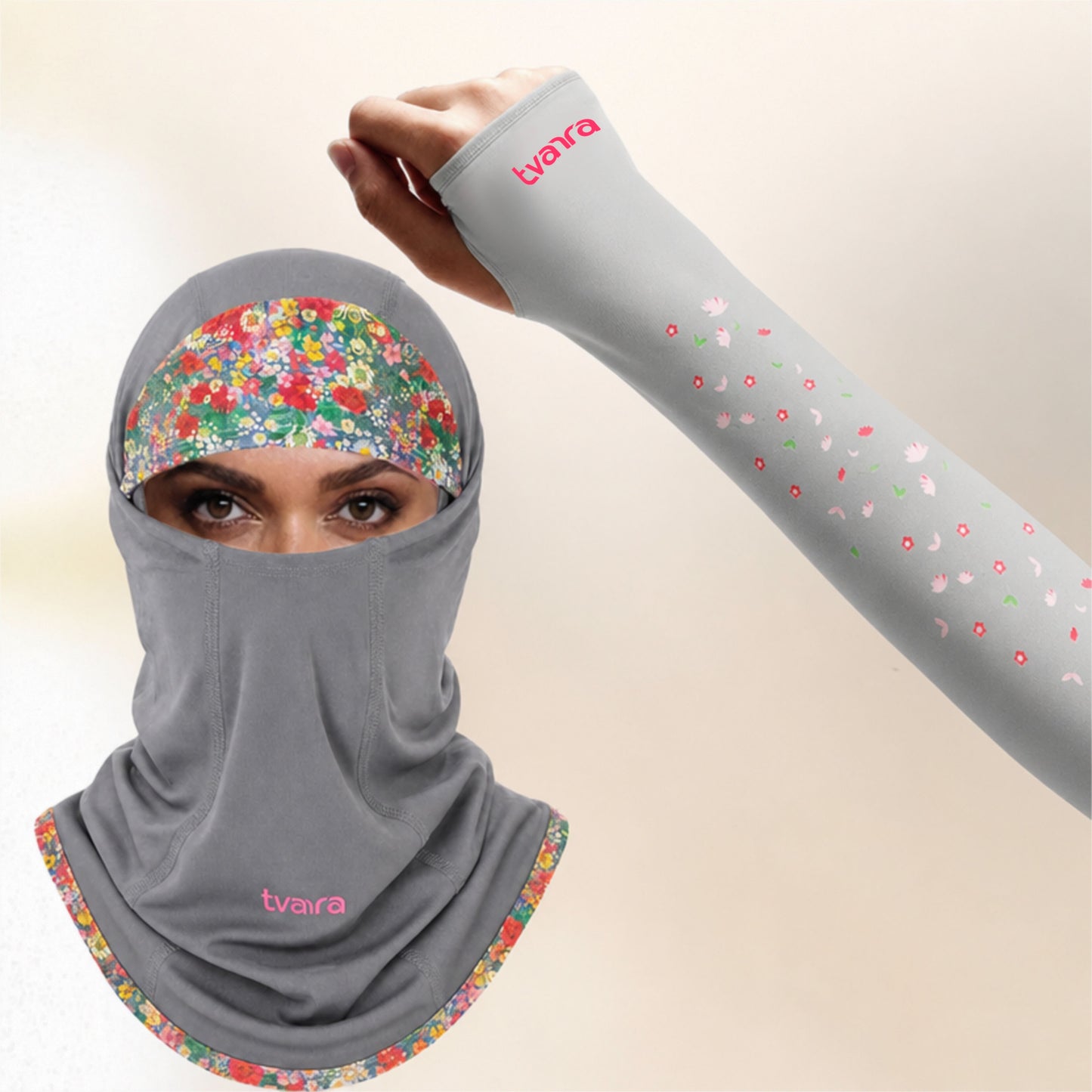 Grey Scavva + Grey Petals Arm Sleeves combo
