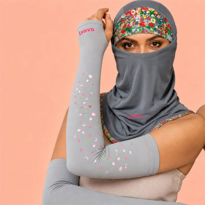 Grey Scavva + Grey Petals Arm Sleeves combo