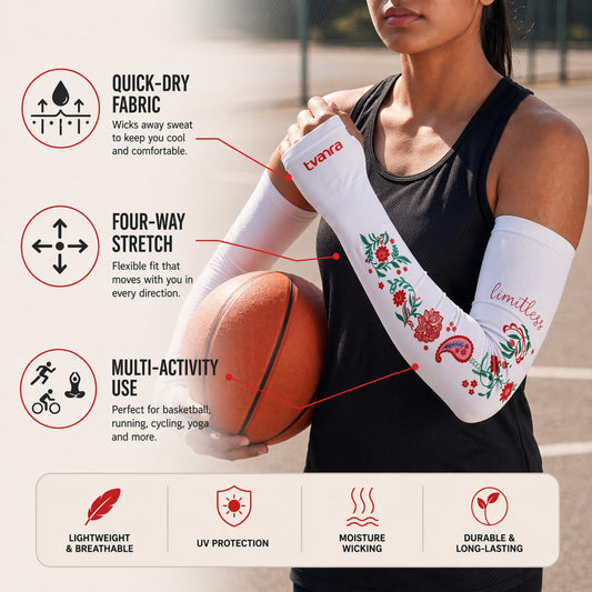 Limitless Arm Sleeves for Women - White