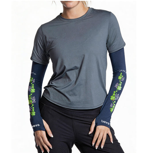 Lucky Charm Arm Sleeves for Women - Navy Blue