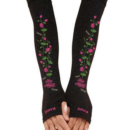 Rise Above Arm Sleeves for Women - Black