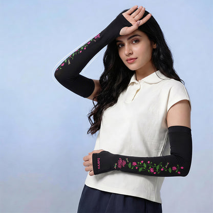 Rise Above Arm Sleeves for Women - Black