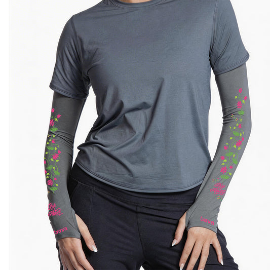 Rise Above Arm Sleeves for Women - Grey