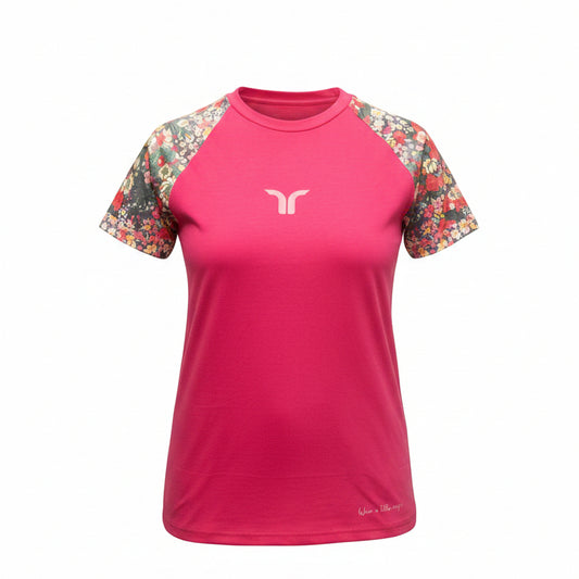 Tvarra Yoga Tshirt – Deep Pink / Rani (Women Fit)