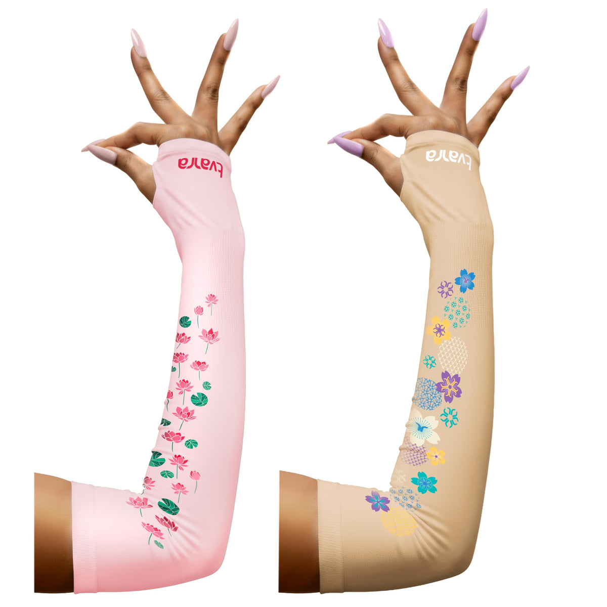 Pack of 2 Sleeves: Padmaa - Baby Pink & Uditaa - Skin