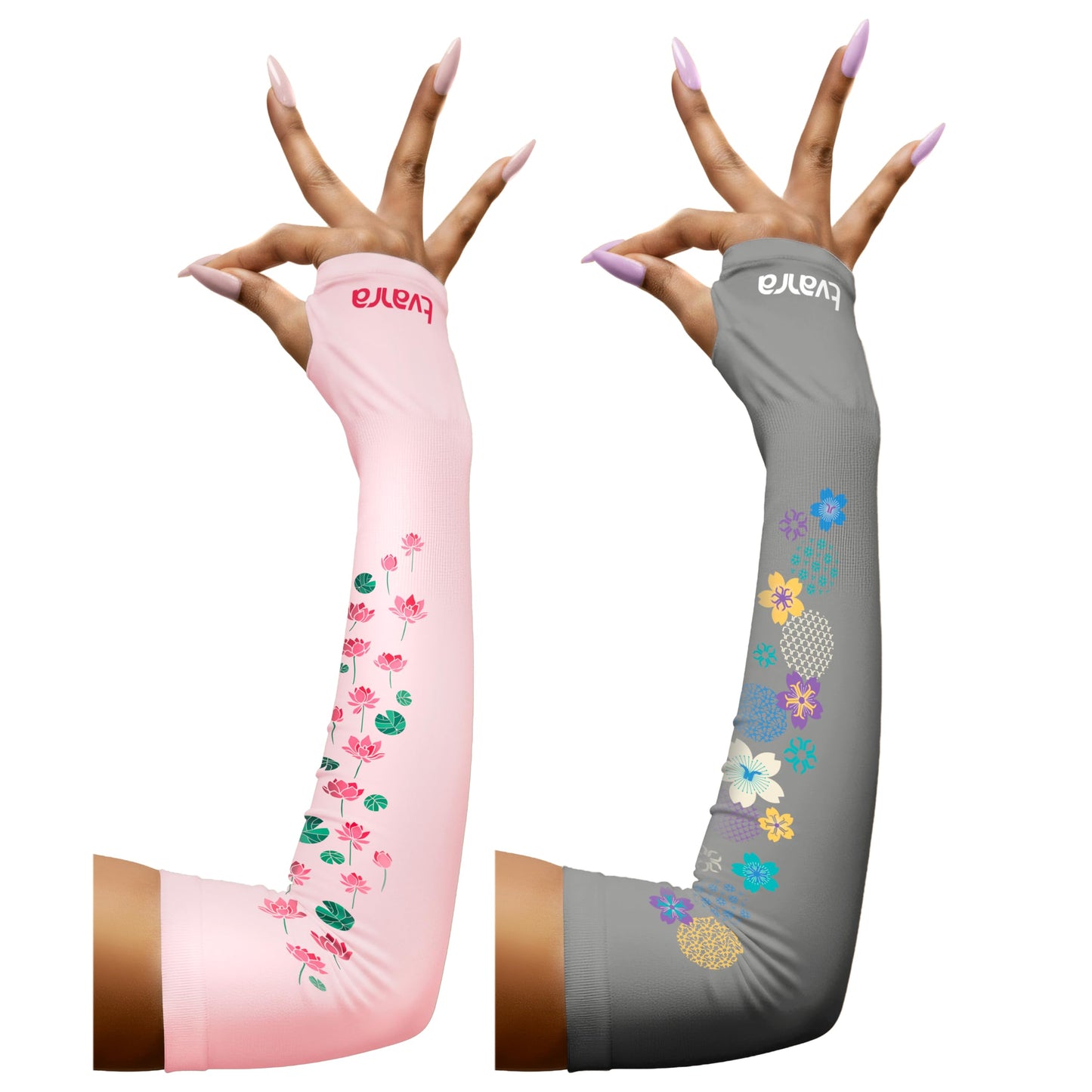 Pack of 2 Sleeves: Padmaa - Baby Pink & Uditaa - Grey