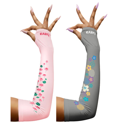 Pack of 2 Sleeves: Padmaa - Baby Pink & Uditaa - Grey