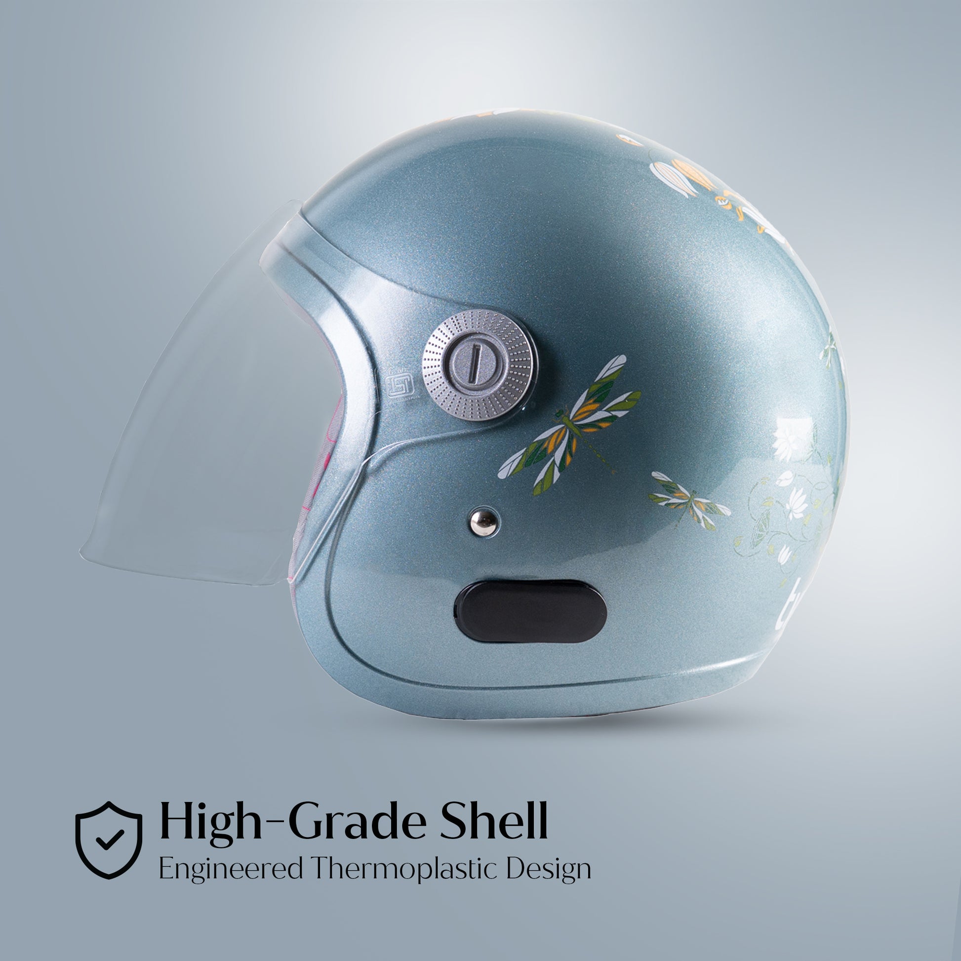 baby blue motorcycle helmet Lotus