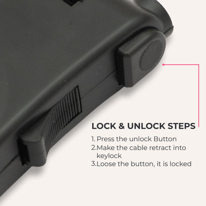Tvarra Secure Loop Helmet Lock - Shadow Black