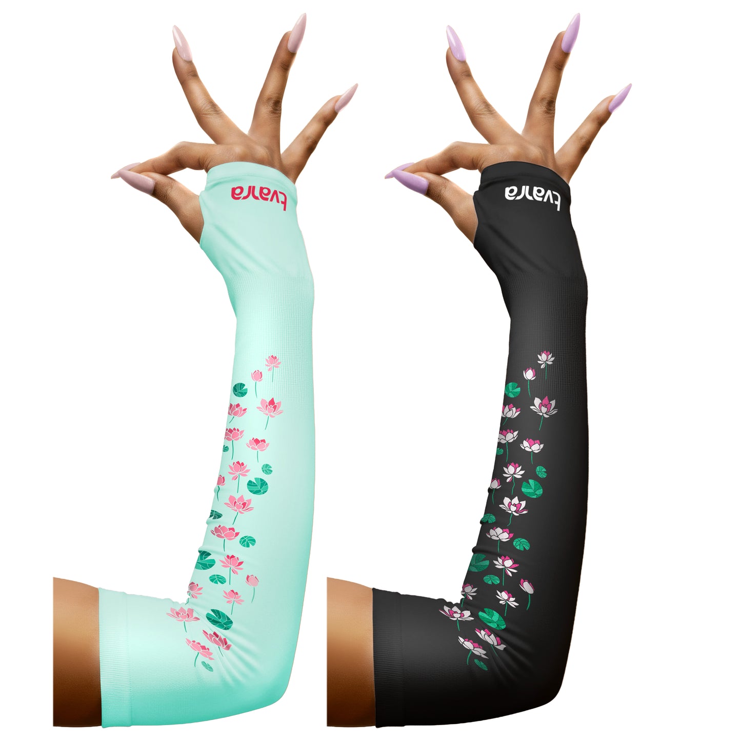 Pack of 2 Sleeves: White Lotus - Black & Padmaa - Mint Green