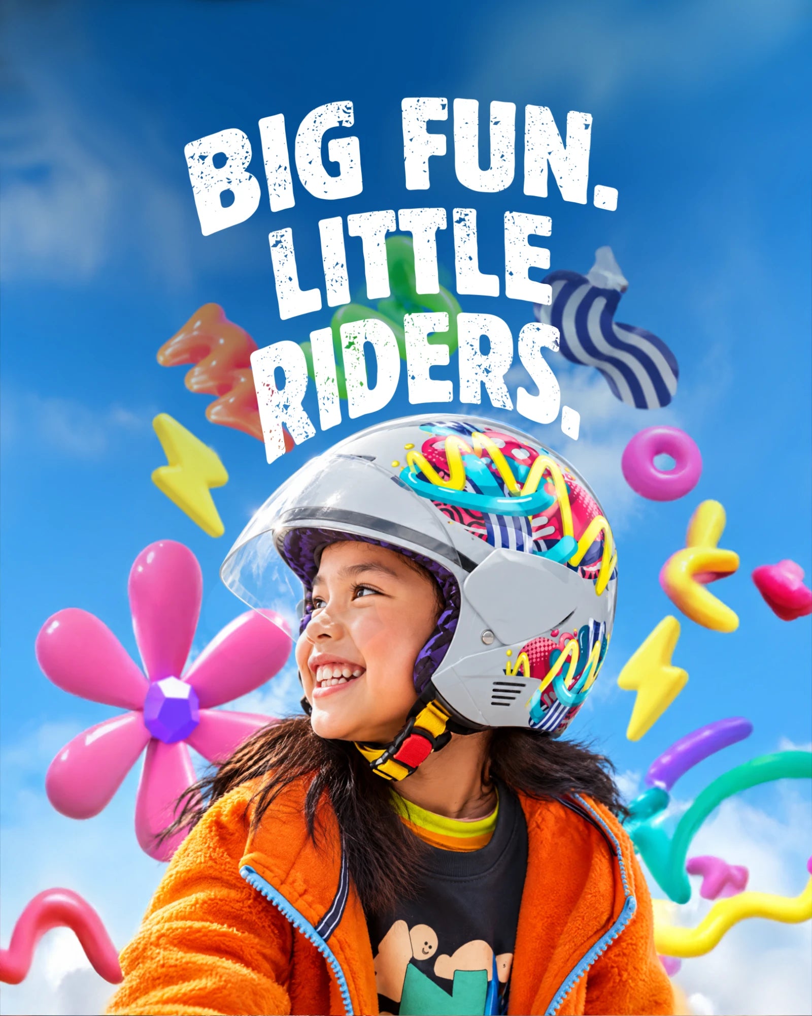 Girl in a HYP3 helmet