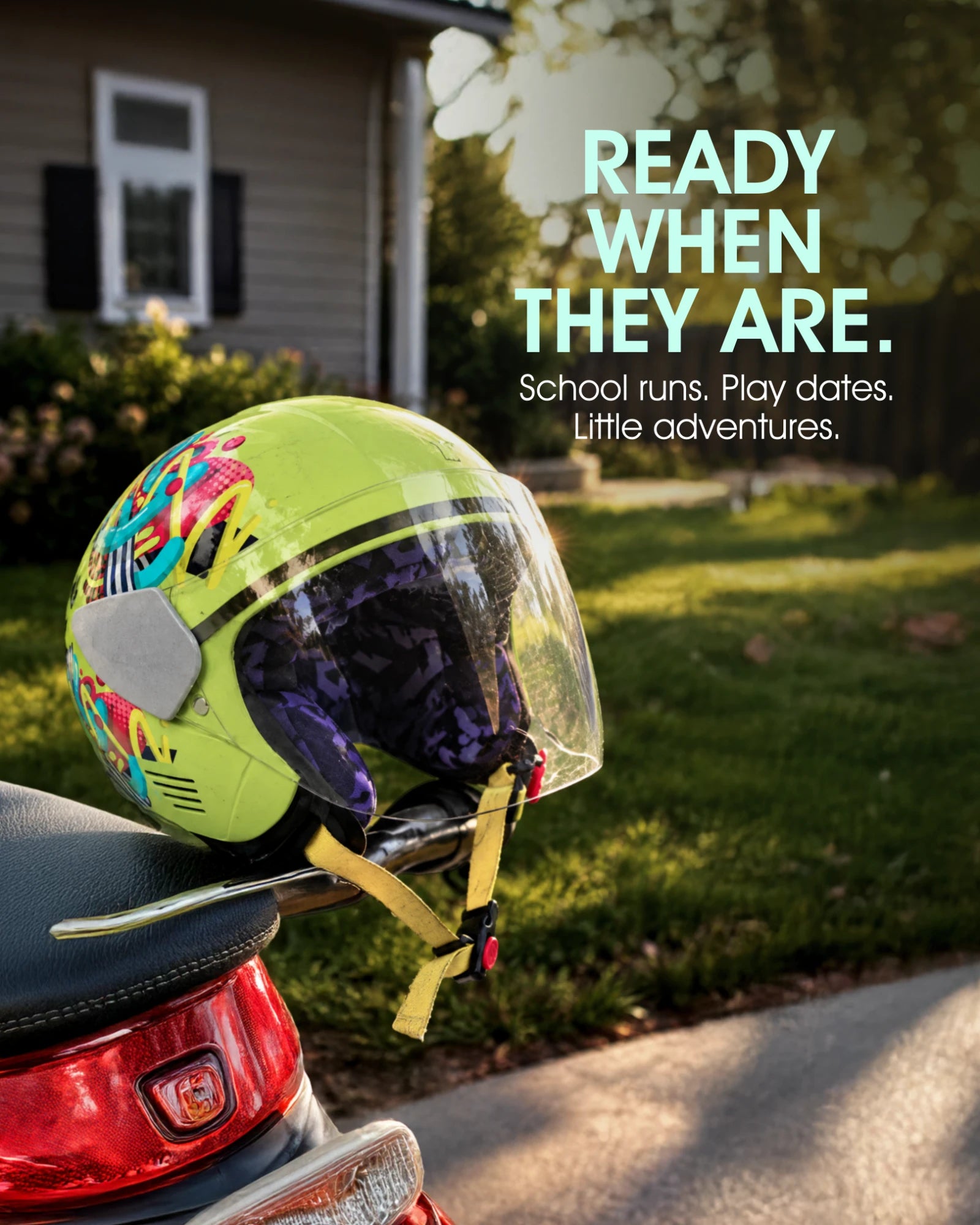 HYP3 helmet on a scooter