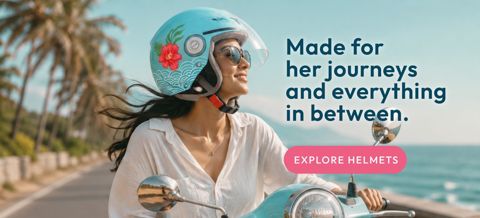 Made for her journeys and everything in between. Explore helmets