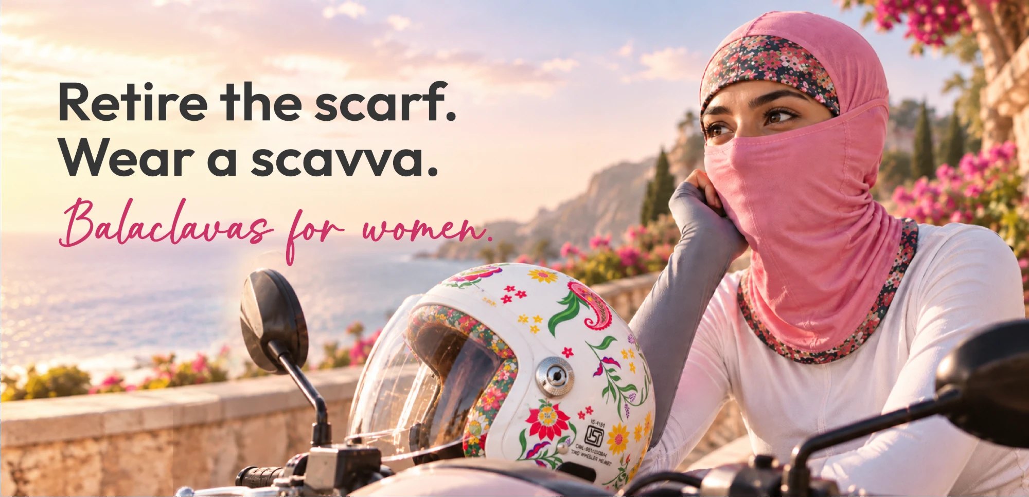 Retire the scarf. Wear a scavva. Balaclavas for women.